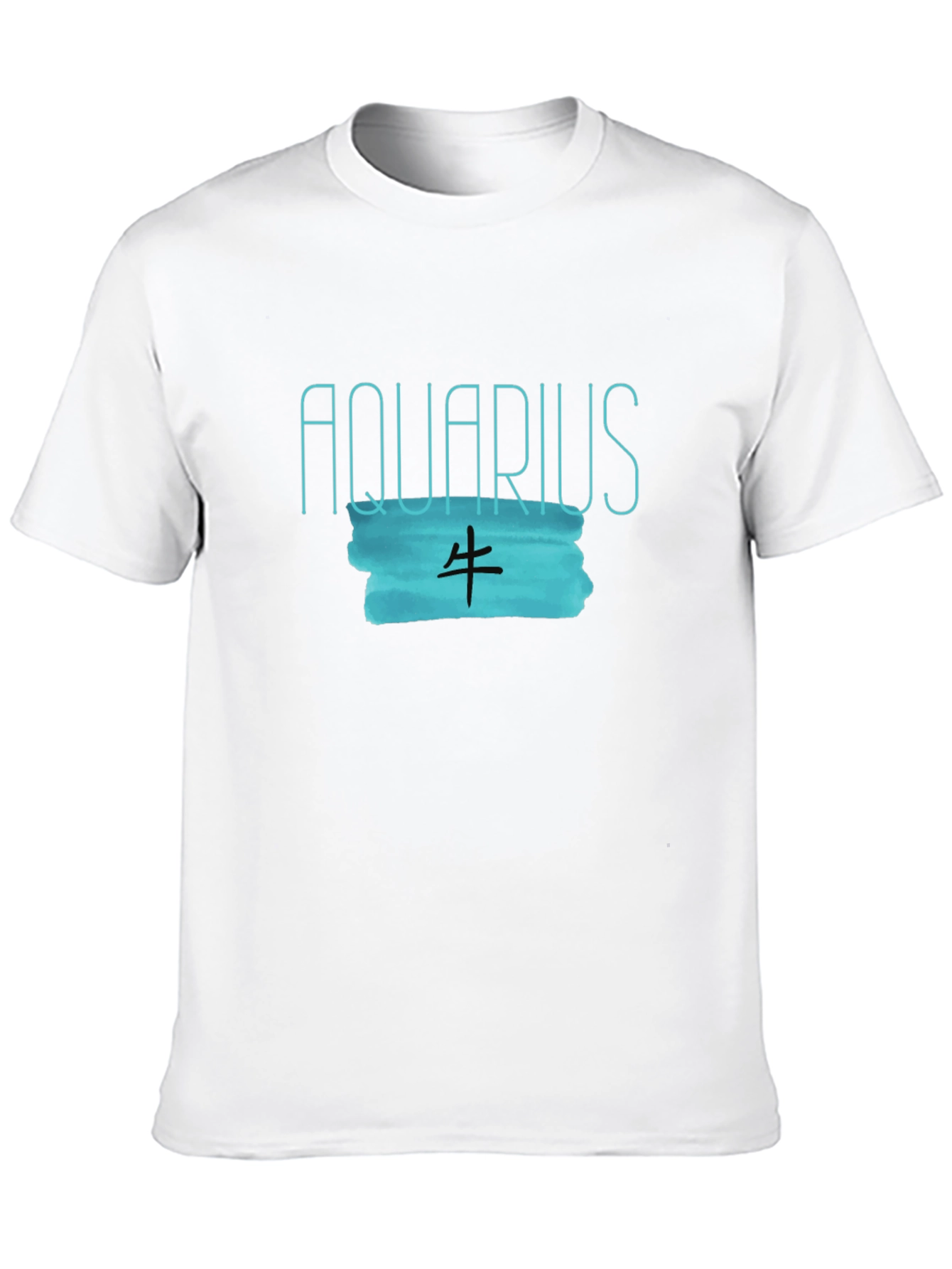 Aquarius Zodiac Black Graphic Tee