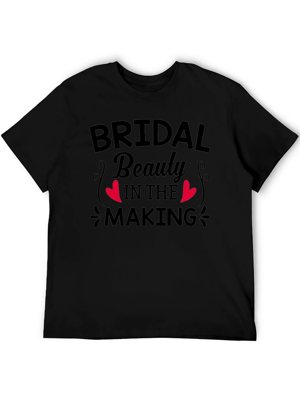 Bridal Beauty in the Making Black T-Shirt
