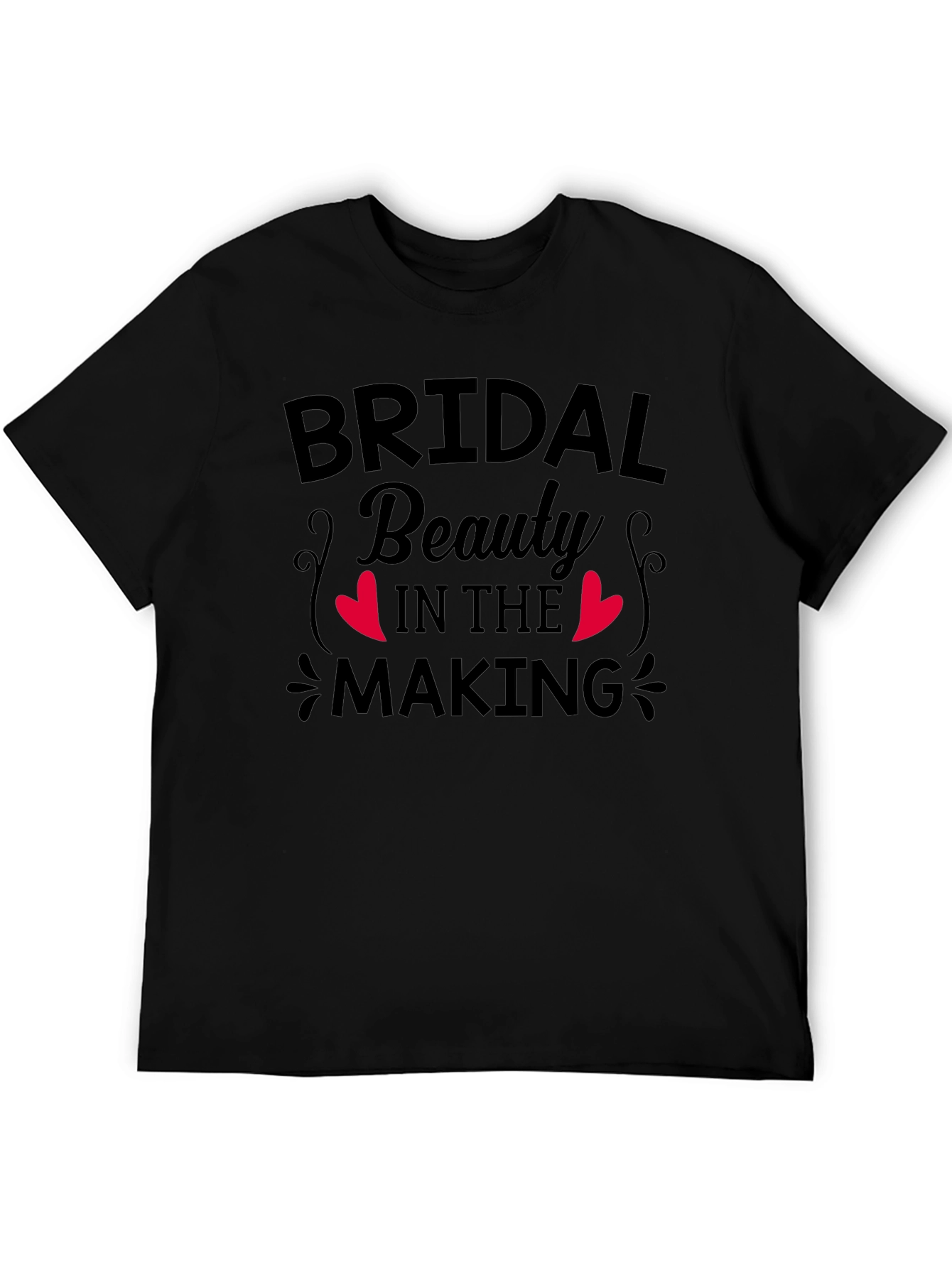 Bridal Beauty in the Making Black T-Shirt