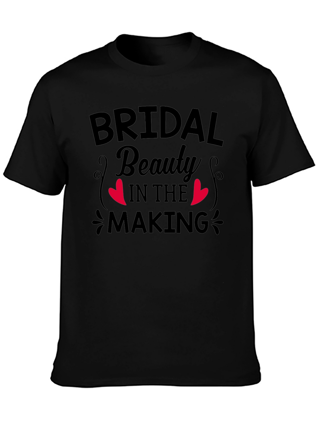 Bridal Beauty in the Making Black T-Shirt