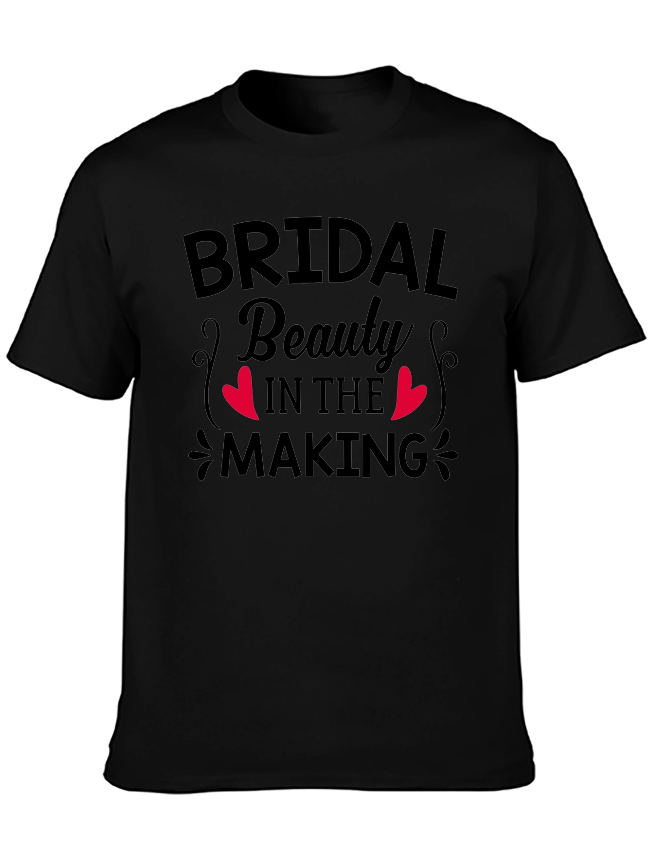 Bridal Beauty in the Making Black T-Shirt