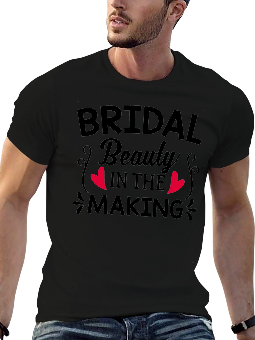 Bridal Beauty in the Making Black T-Shirt