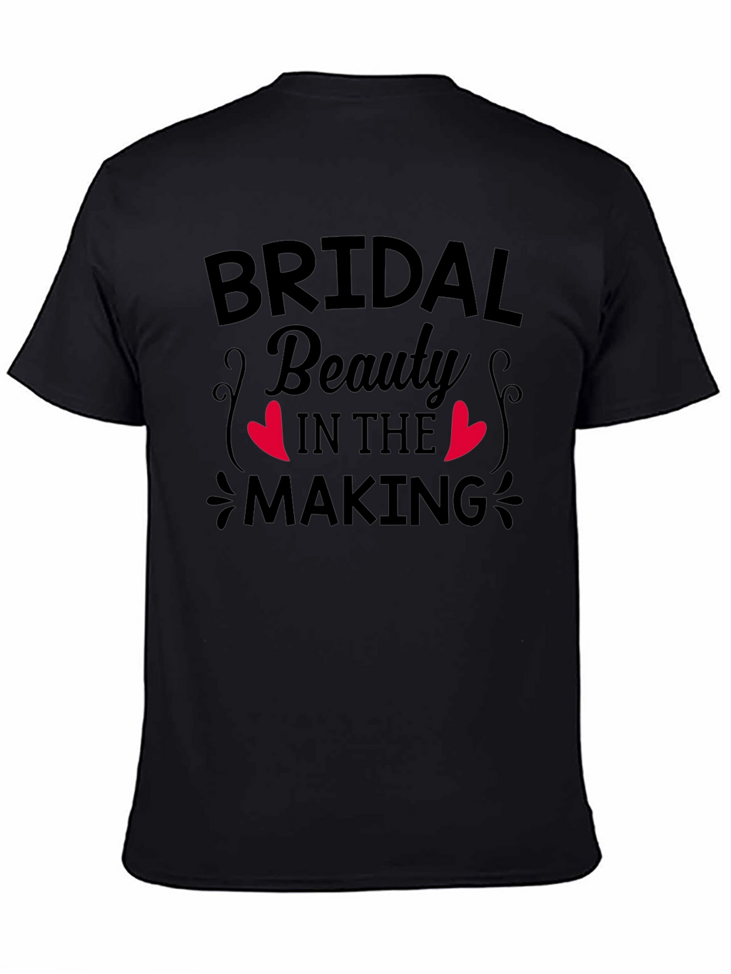 Bridal Beauty in the Making Black T-Shirt