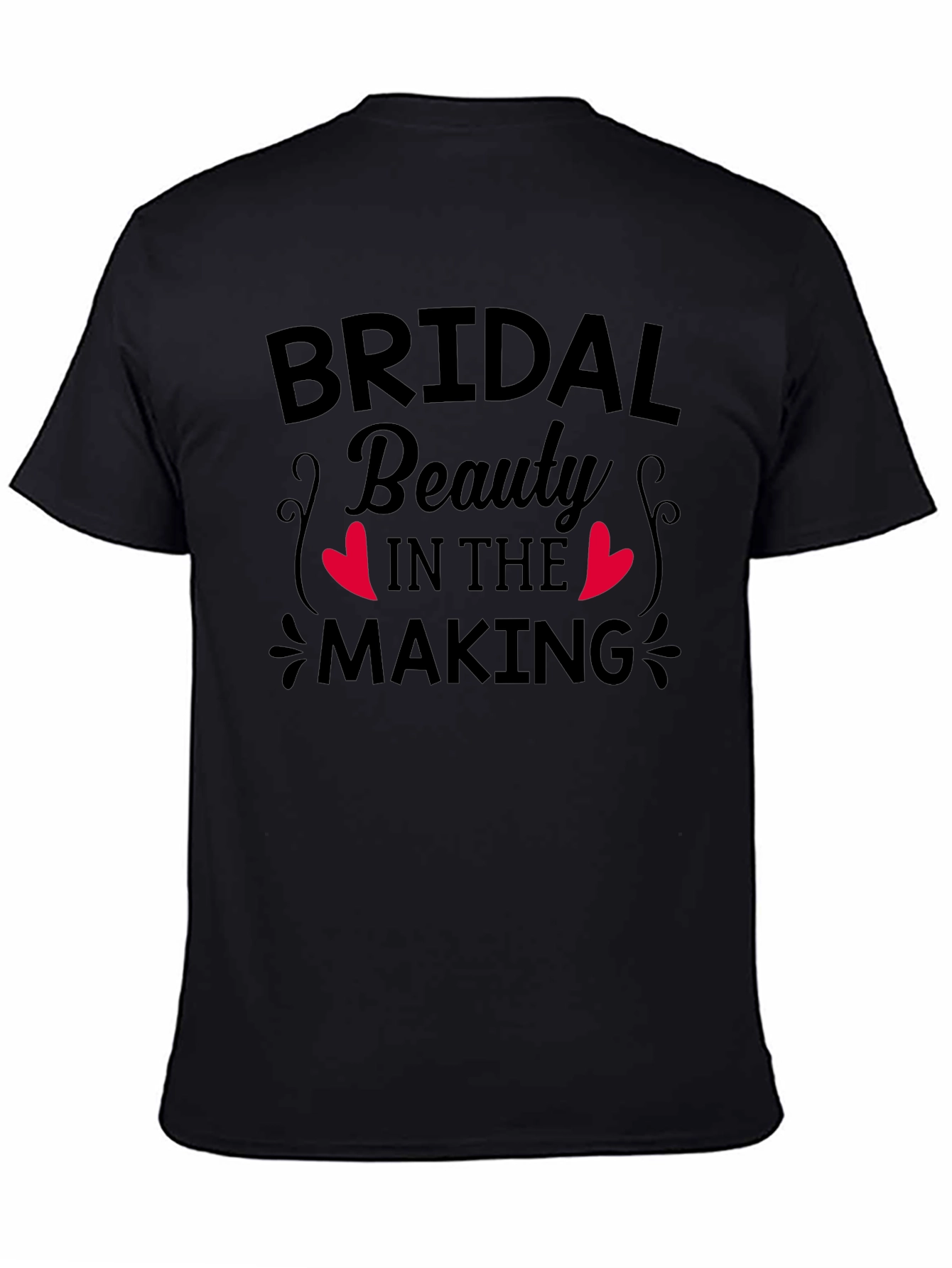 Bridal Beauty in the Making Black T-Shirt