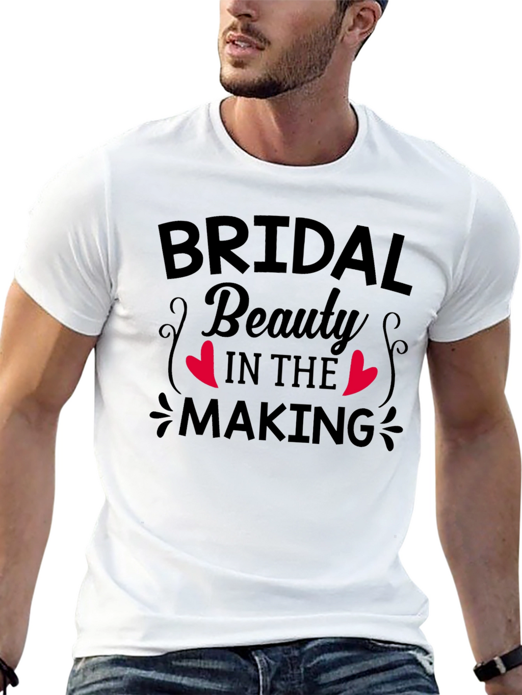 Bridal Beauty in the Making Black T-Shirt