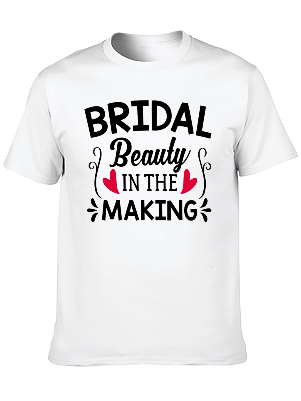Bridal Beauty in the Making Black T-Shirt