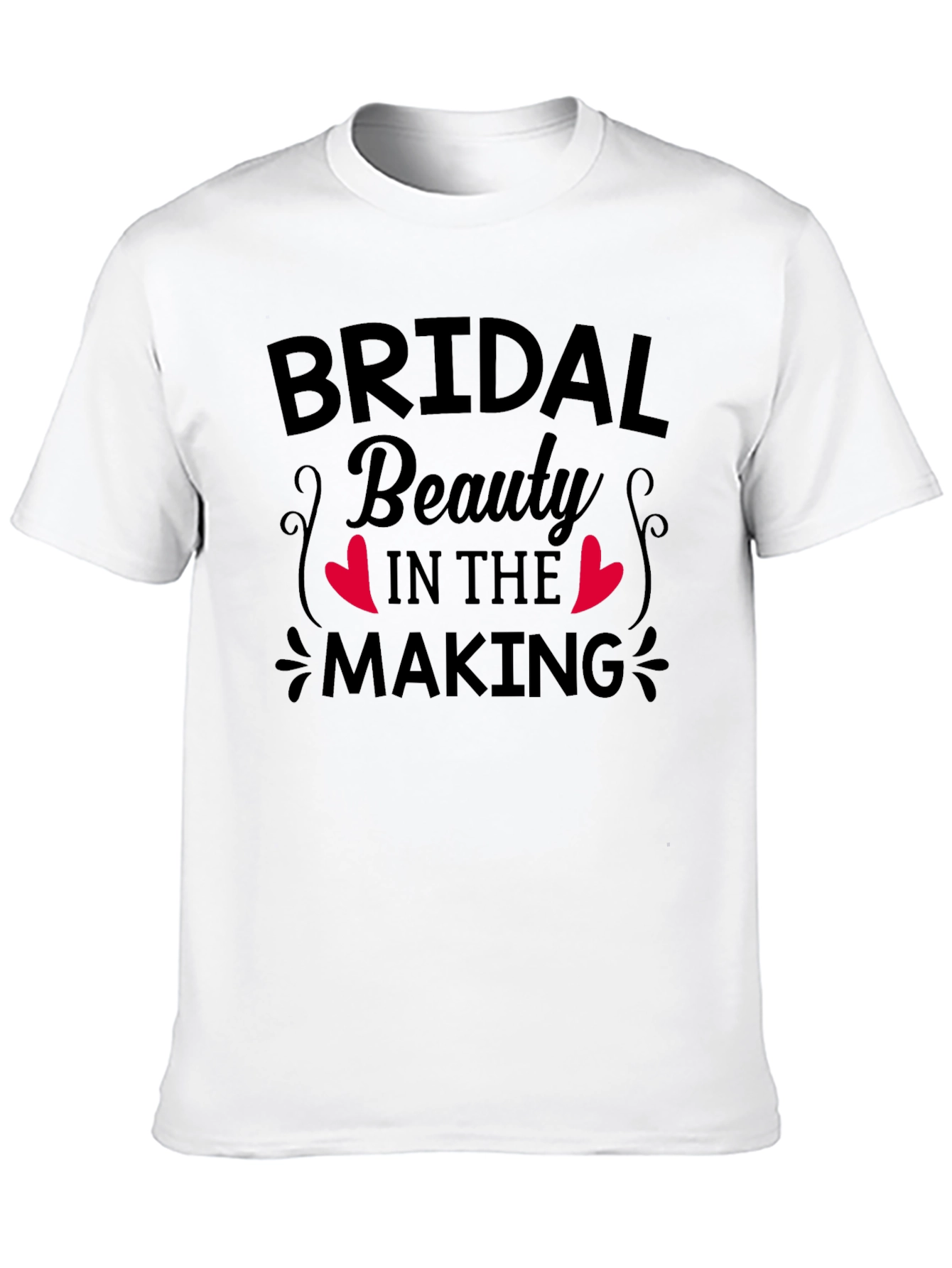 Bridal Beauty in the Making Black T-Shirt