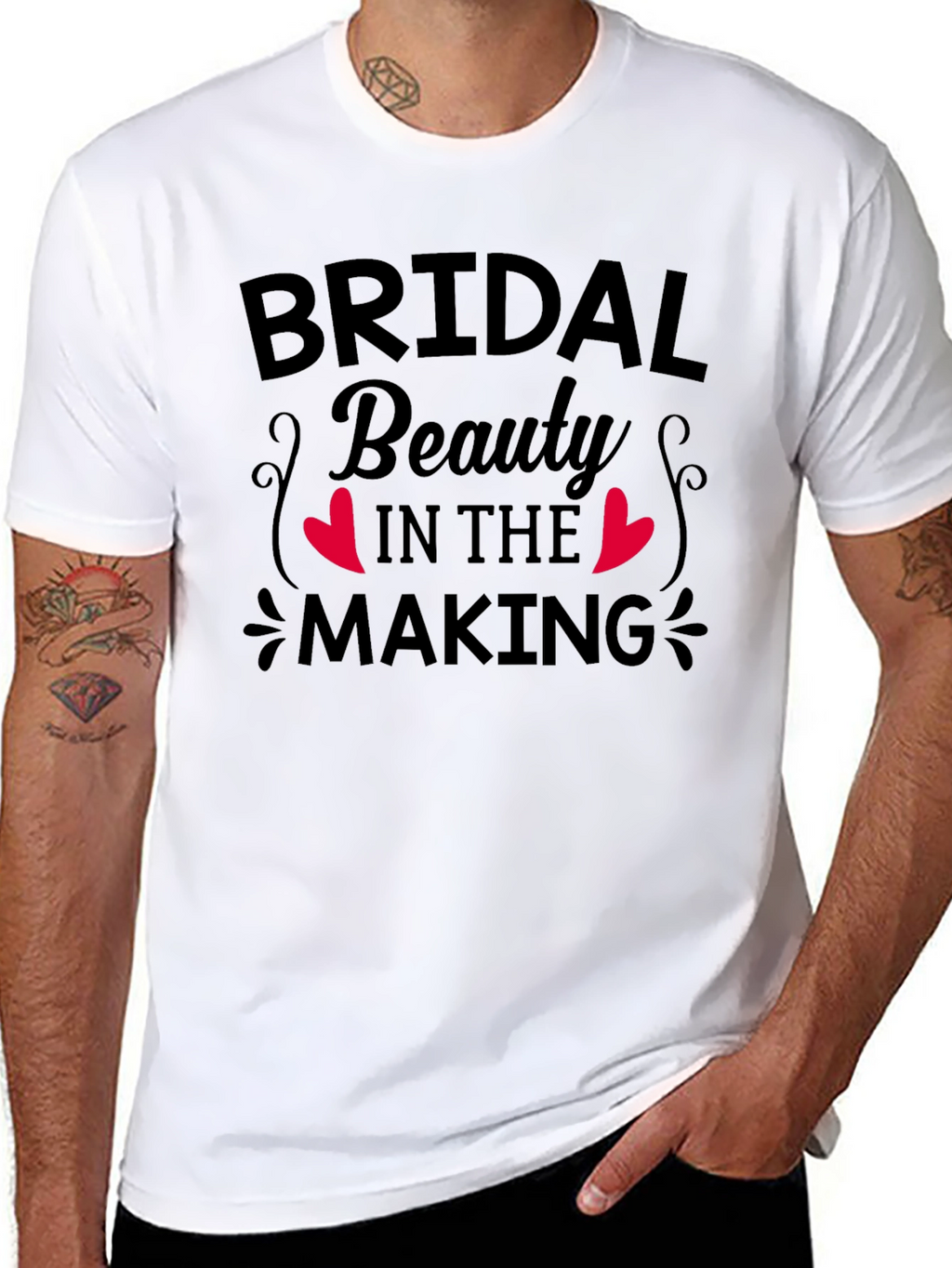 Bridal Beauty in the Making Black T-Shirt