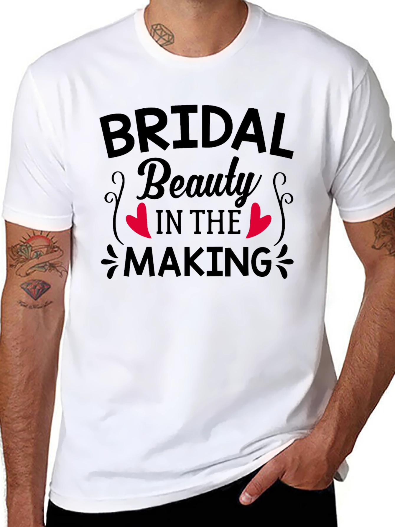 Bridal Beauty in the Making Black T-Shirt