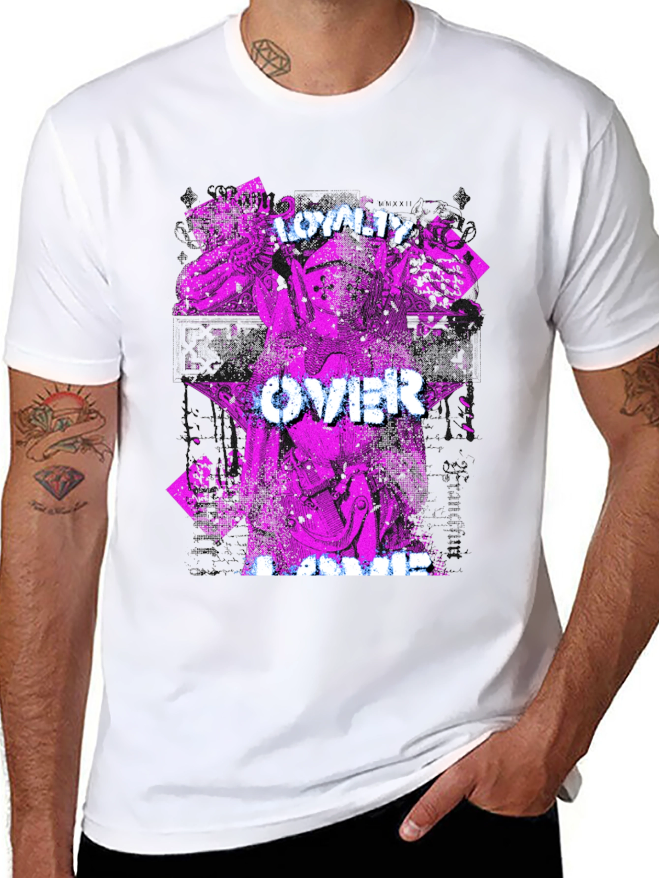 Loyalty Over Fame Black Graphic T-Shirt