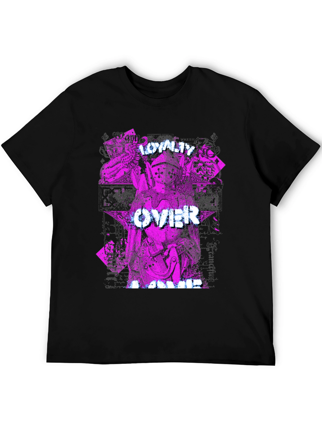 Loyalty Over Fame Black Graphic T-Shirt