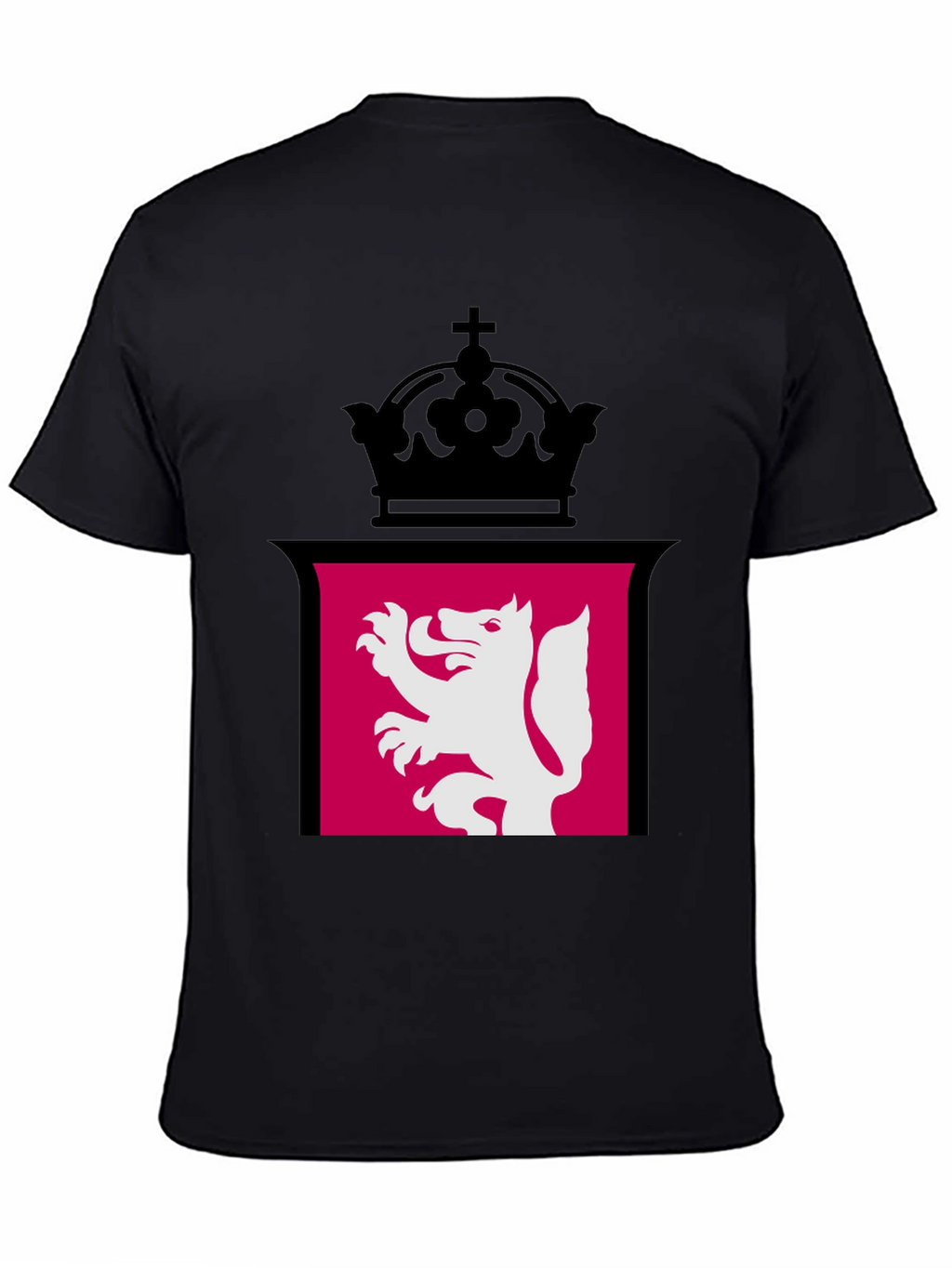 Lion Rampant Crown Black T-Shirt