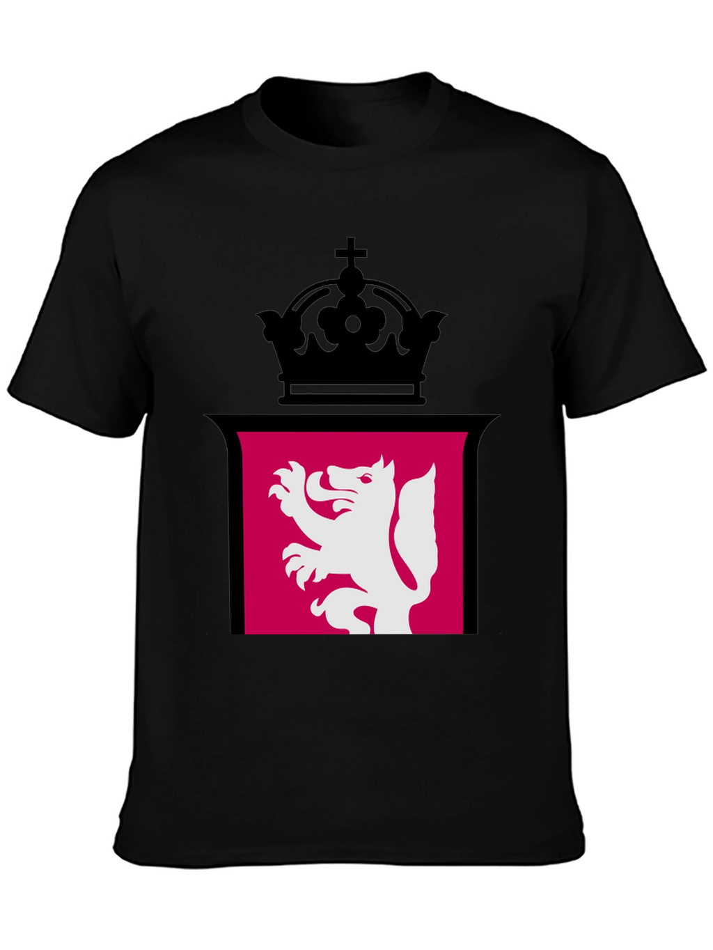 Lion Rampant Crown Black T-Shirt