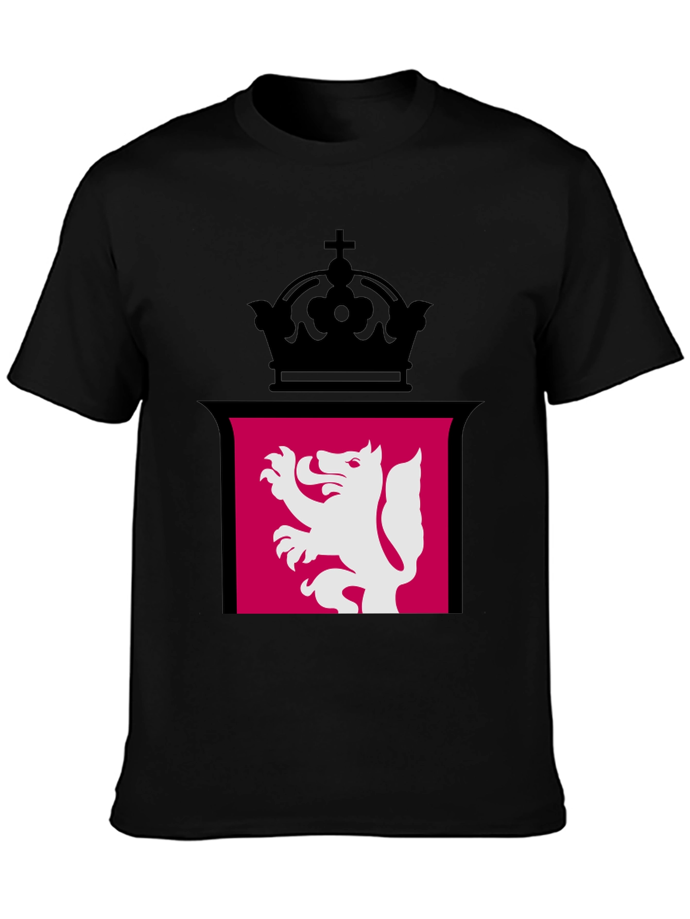 Lion Rampant Crown Black T-Shirt