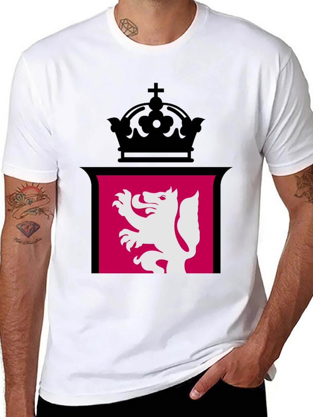 Lion Rampant Crown Black T-Shirt