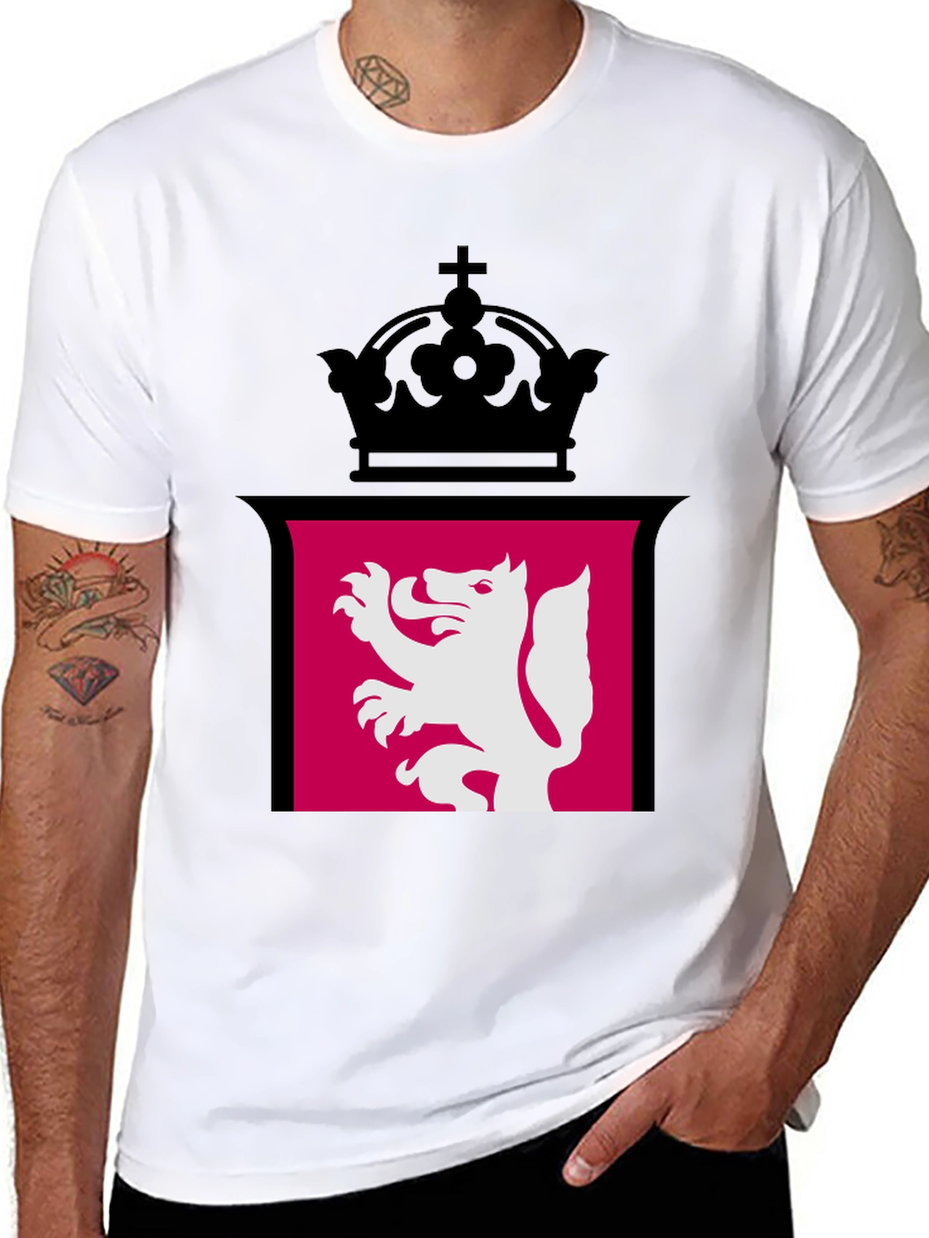 Lion Rampant Crown Black T-Shirt