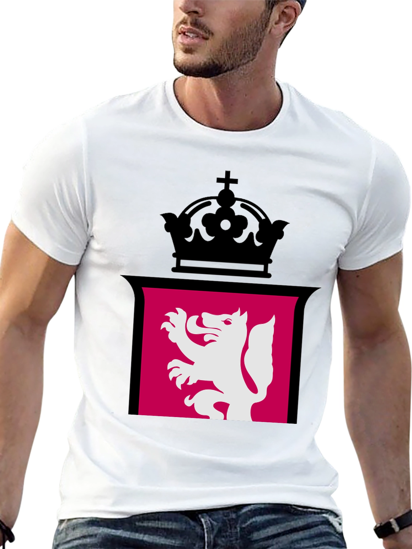 Lion Rampant Crown Black T-Shirt