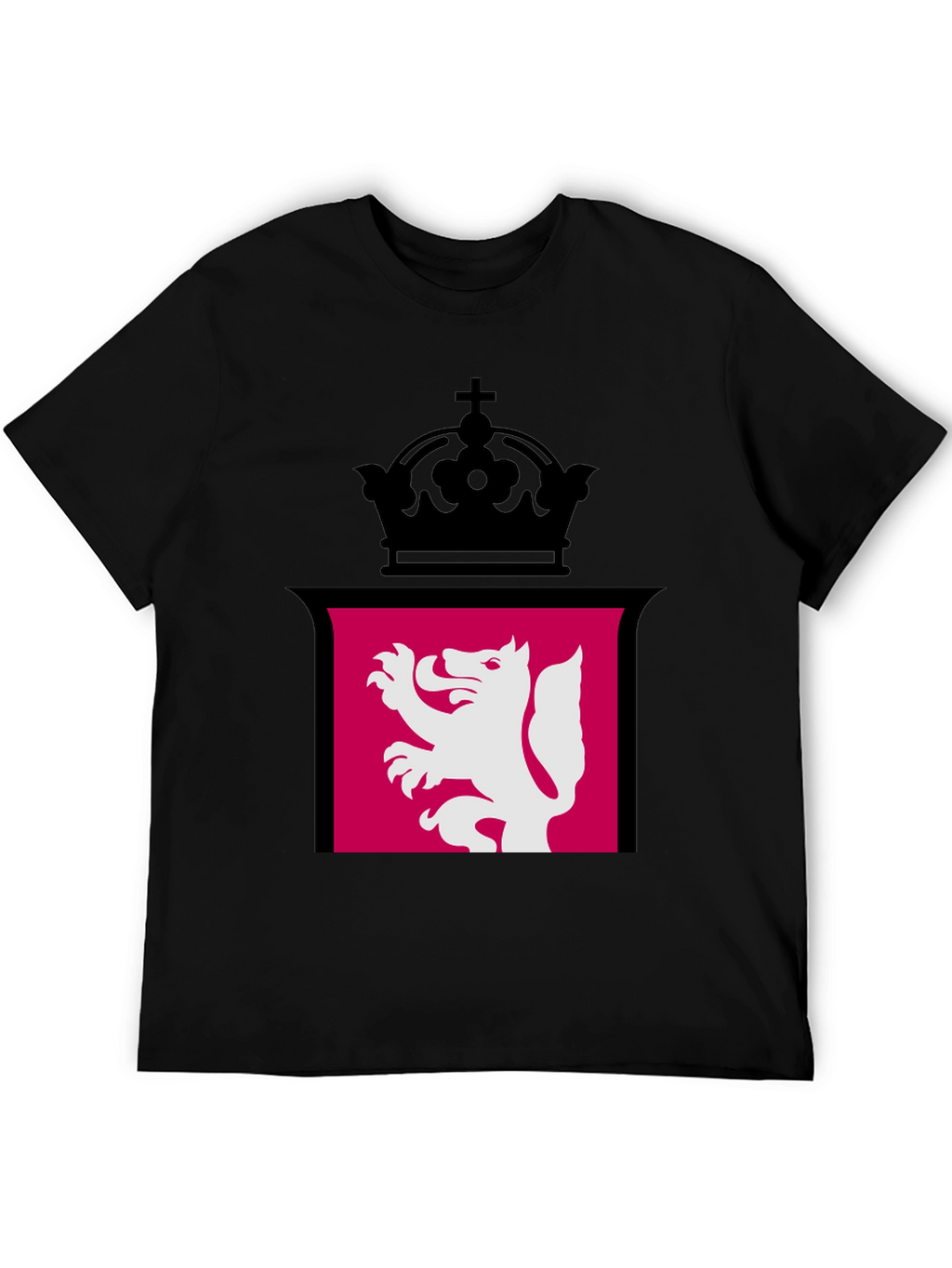 Lion Rampant Crown Black T-Shirt