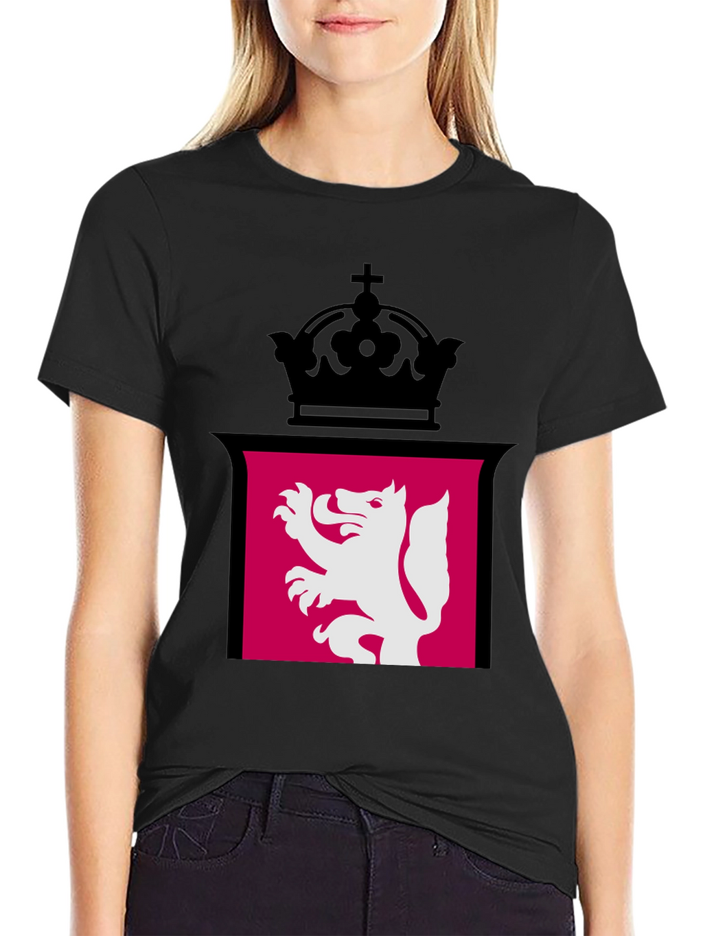 Lion Rampant Crown Black T-Shirt