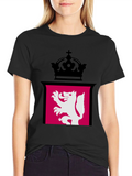 Lion Rampant Crown Black T-Shirt