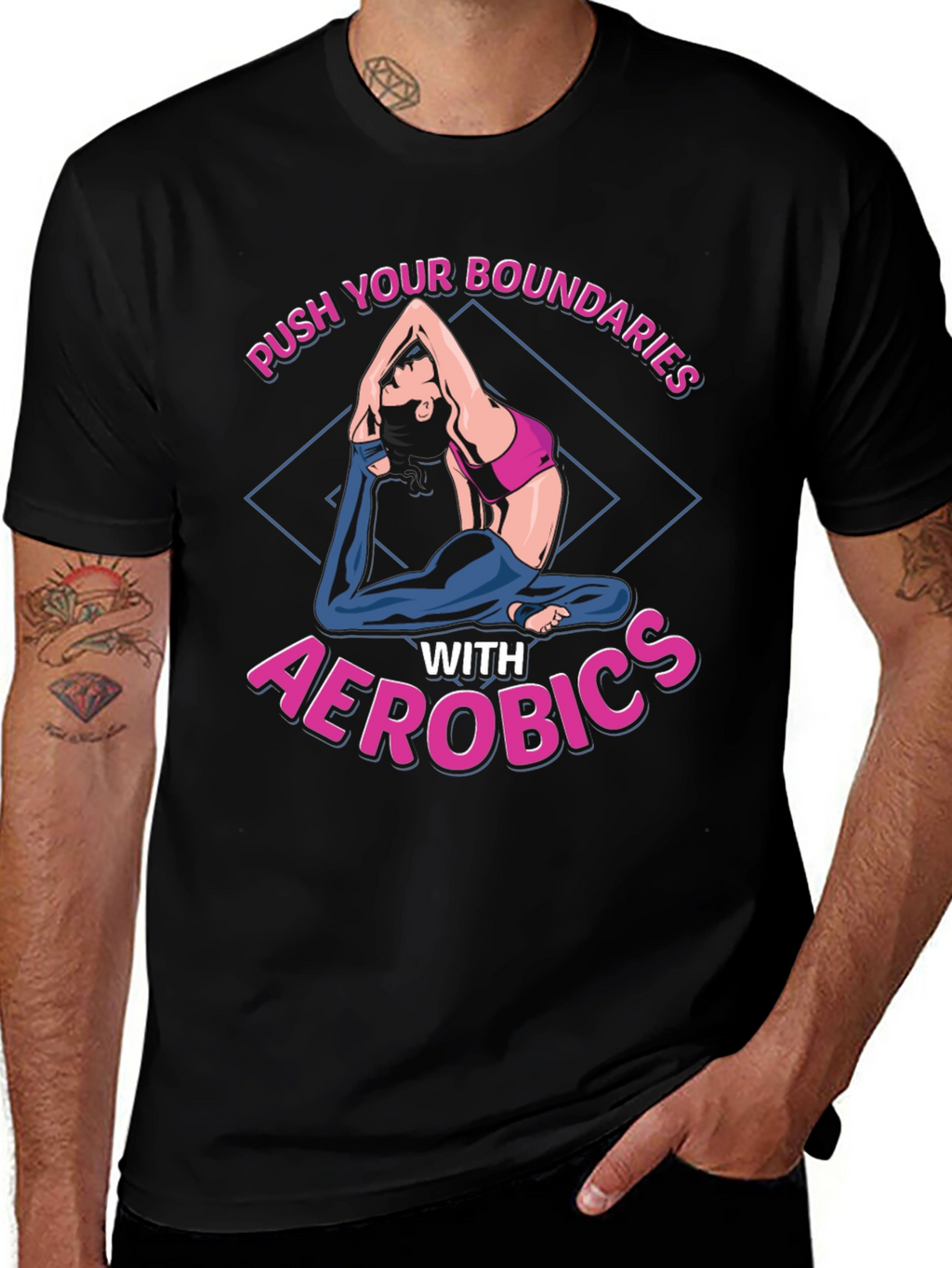 Aerobics Graphic T-Shirt - Push Your Boundaries