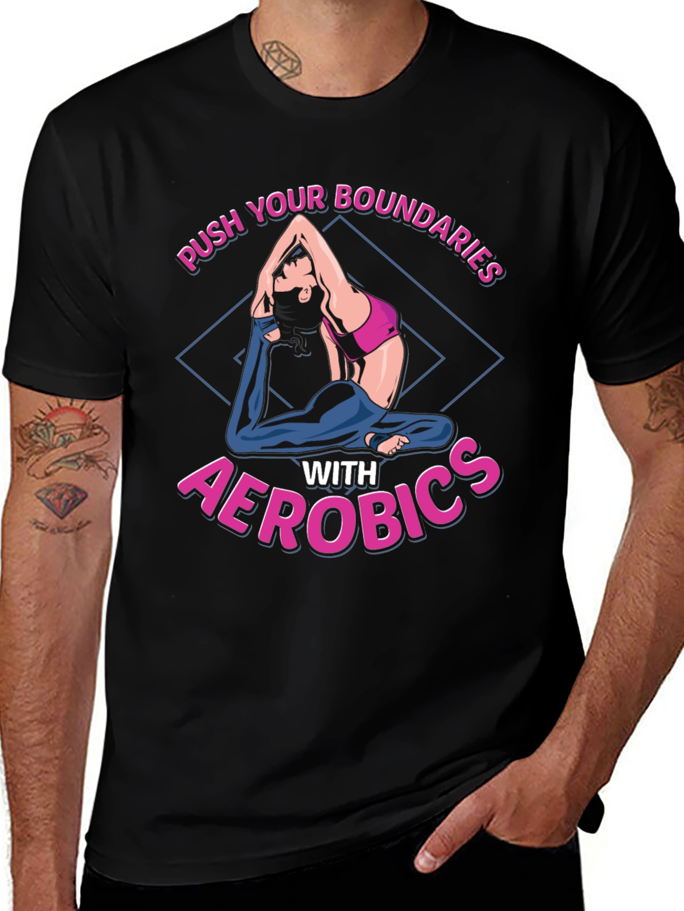 Aerobics Graphic T-Shirt - Push Your Boundaries