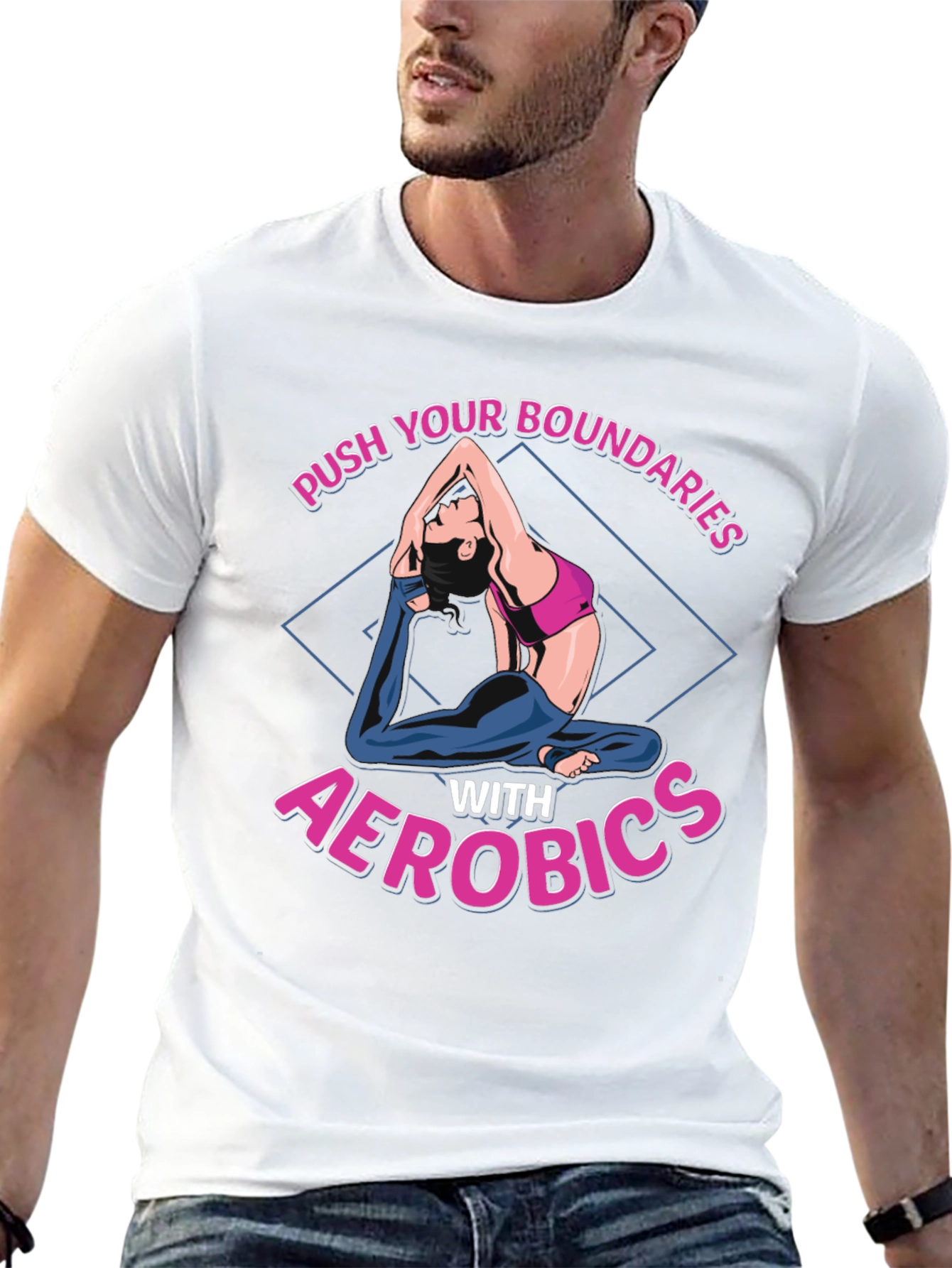 Aerobics Graphic T-Shirt - Push Your Boundaries