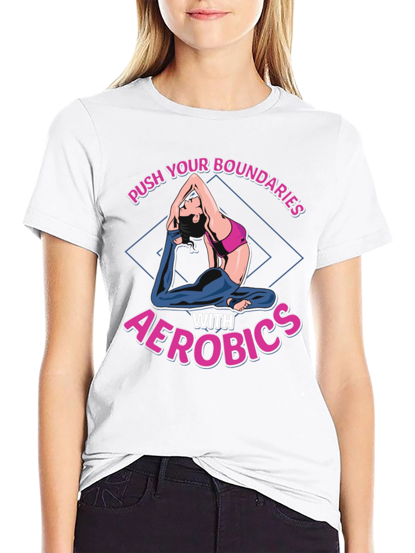 Aerobics Graphic T-Shirt - Push Your Boundaries
