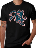 Urban Graffiti Style Black T-Shirt
