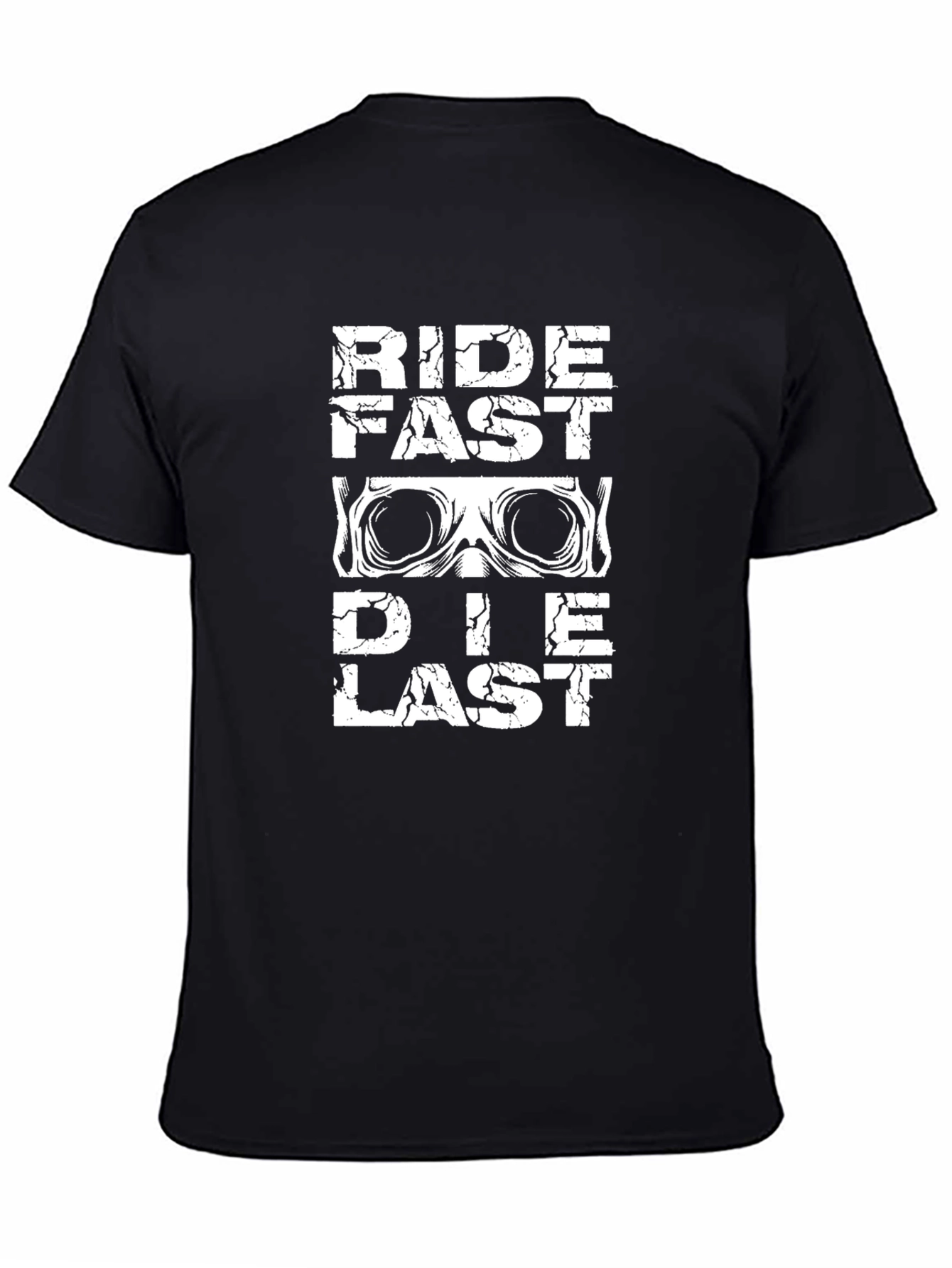 Ride Fast Die Last Mens Black Graphic T-Shirt
