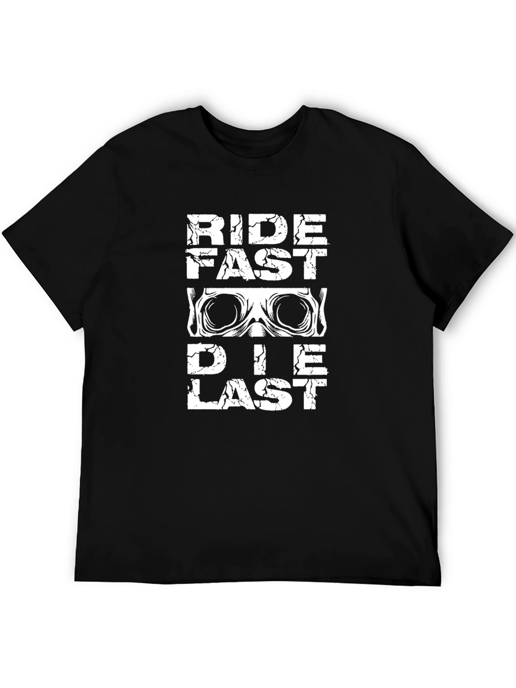 Ride Fast Die Last Mens Black Graphic T-Shirt