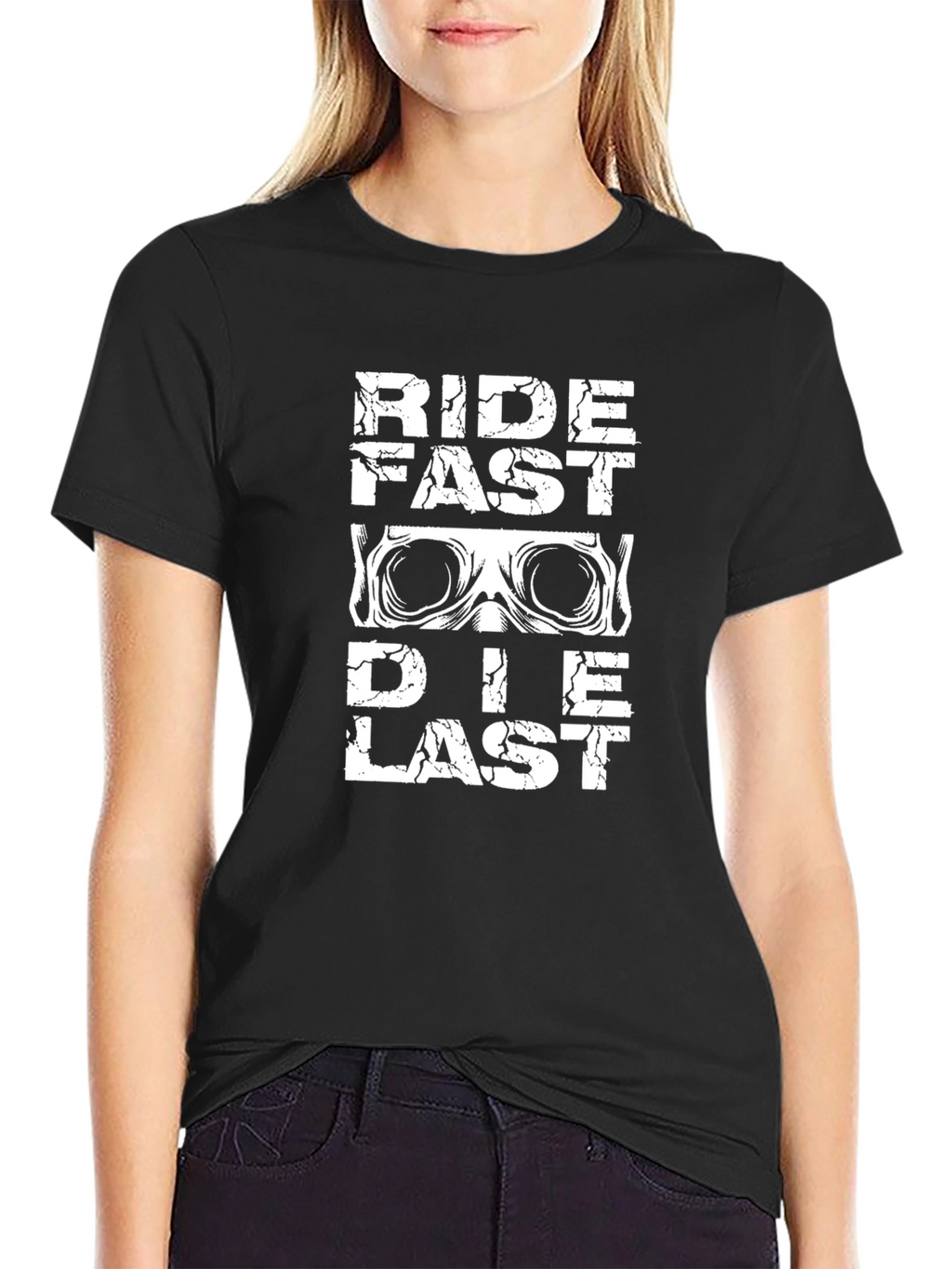 Ride Fast Die Last Mens Black Graphic T-Shirt