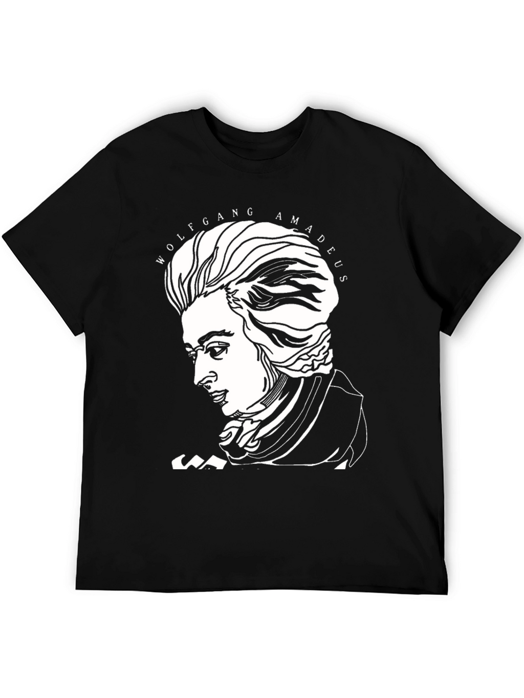 Wolfgang Amadeus Mozart Graphic Tee - Black