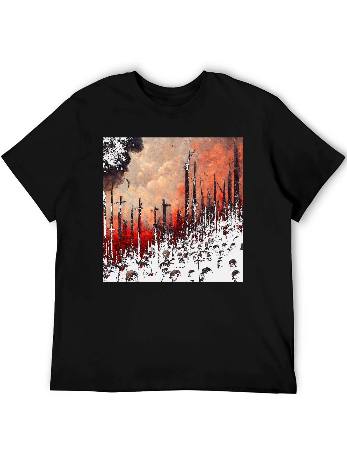Apocalyptic Vision Graphic Tee - Unique Artistic Design