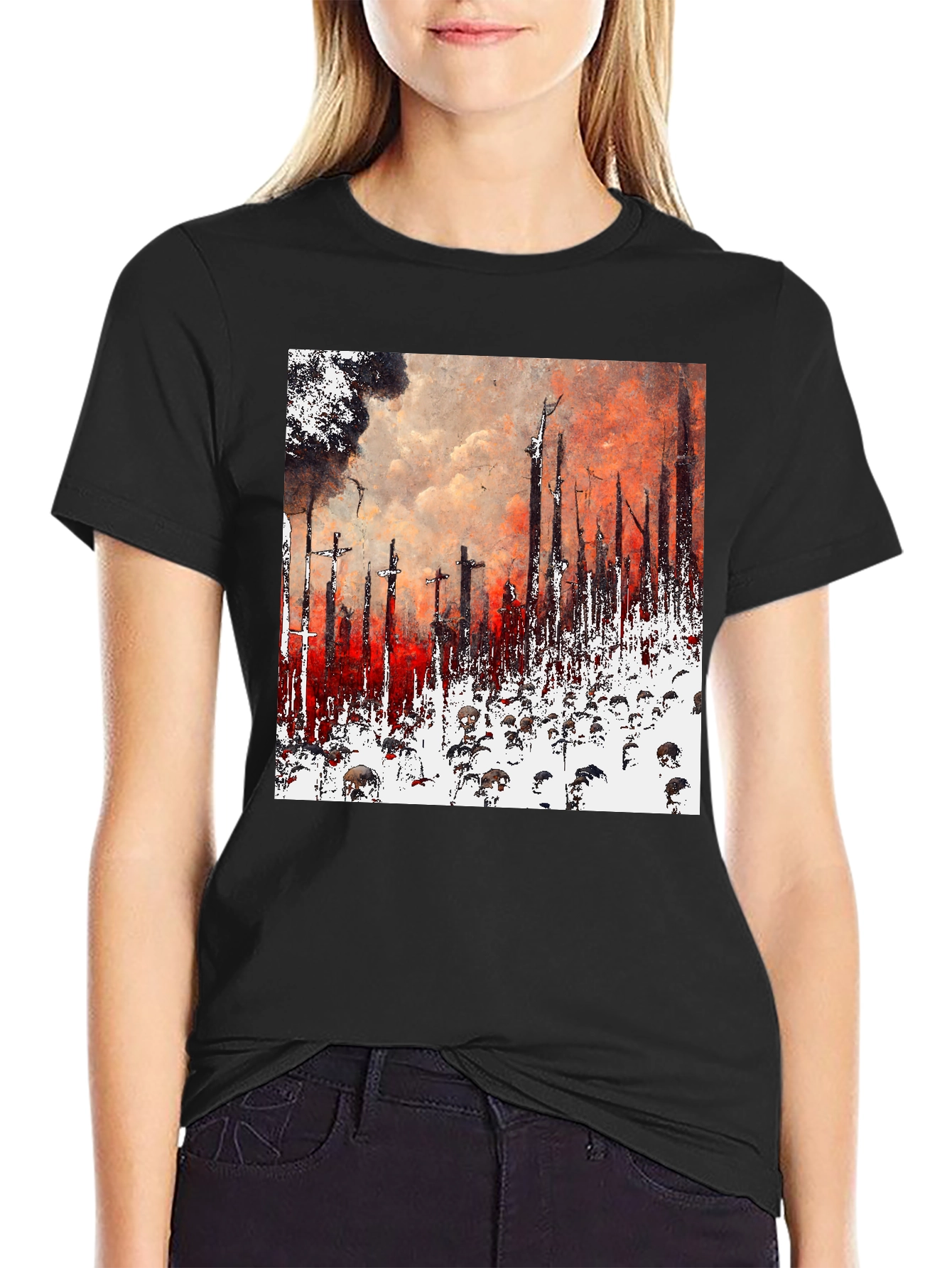 Apocalyptic Vision Graphic Tee - Unique Artistic Design