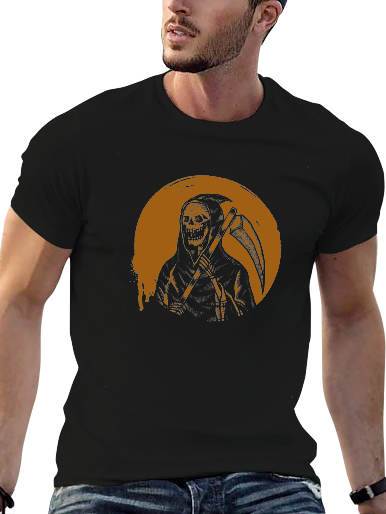 Grim Reaper Graphic Black T-Shirt