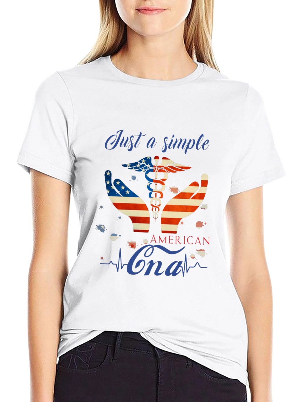 American CNA T-Shirt - Patriotic Healthcare Apparel