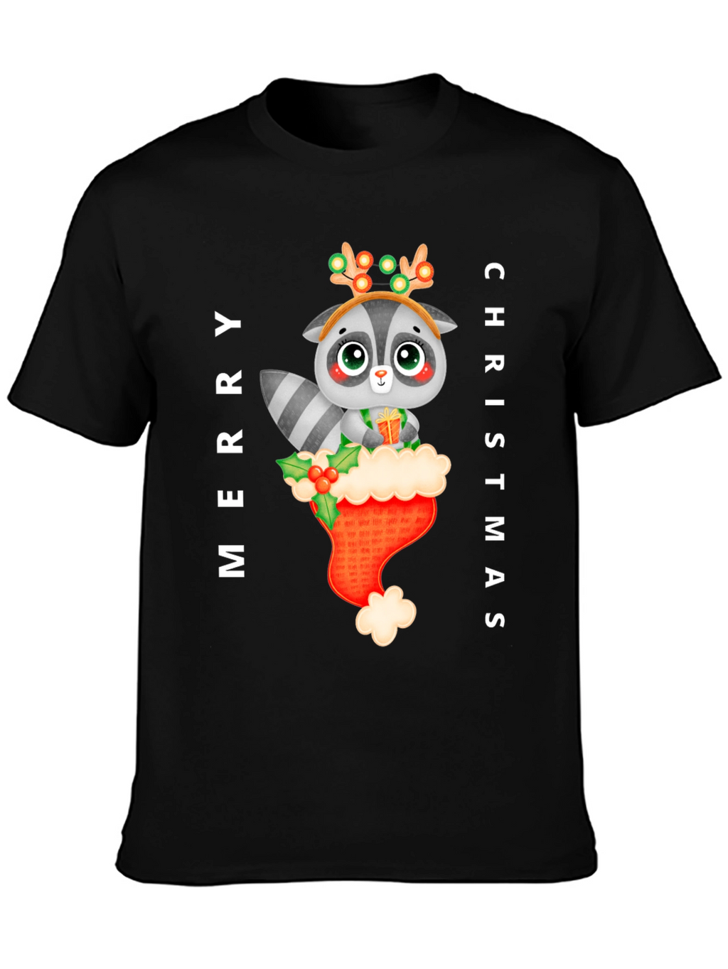 Merry Christmas Raccoon T-Shirt