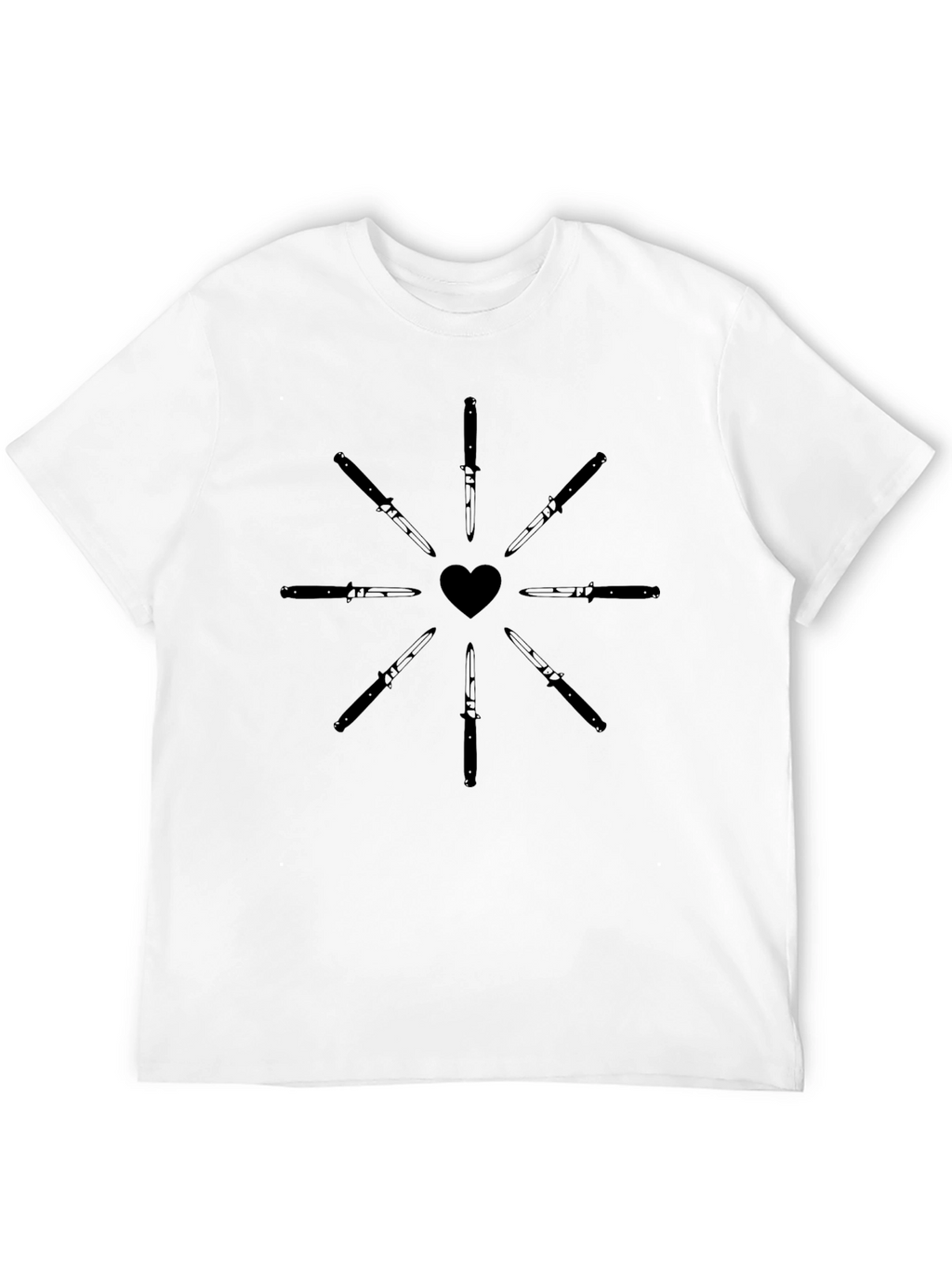 Heart & Daggers Graphic Tee - Black