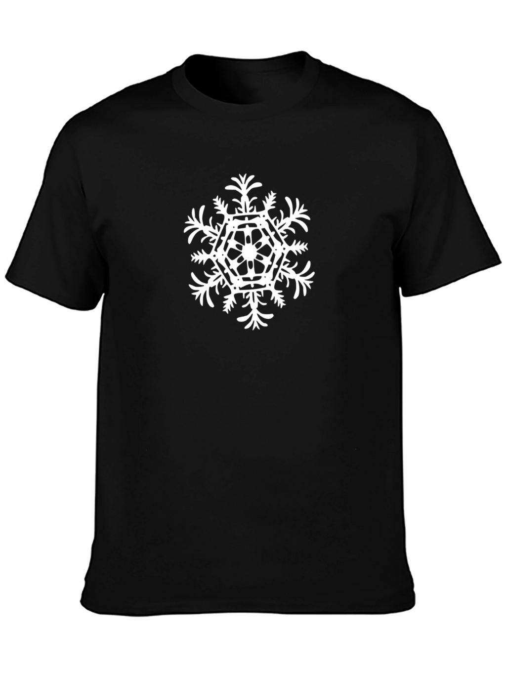 Snowflake Graphic Tee - Black Cotton Blend