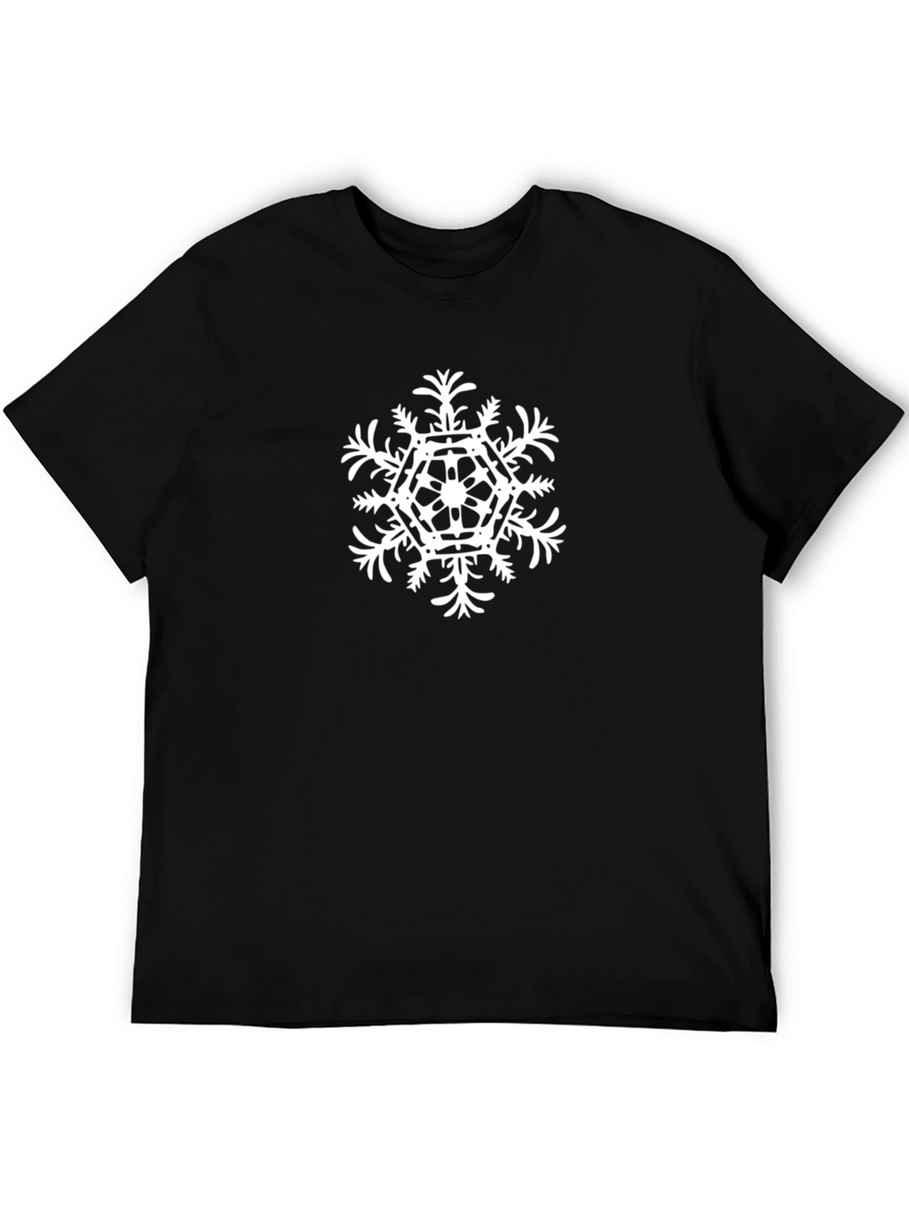 Snowflake Graphic Tee - Black Cotton Blend