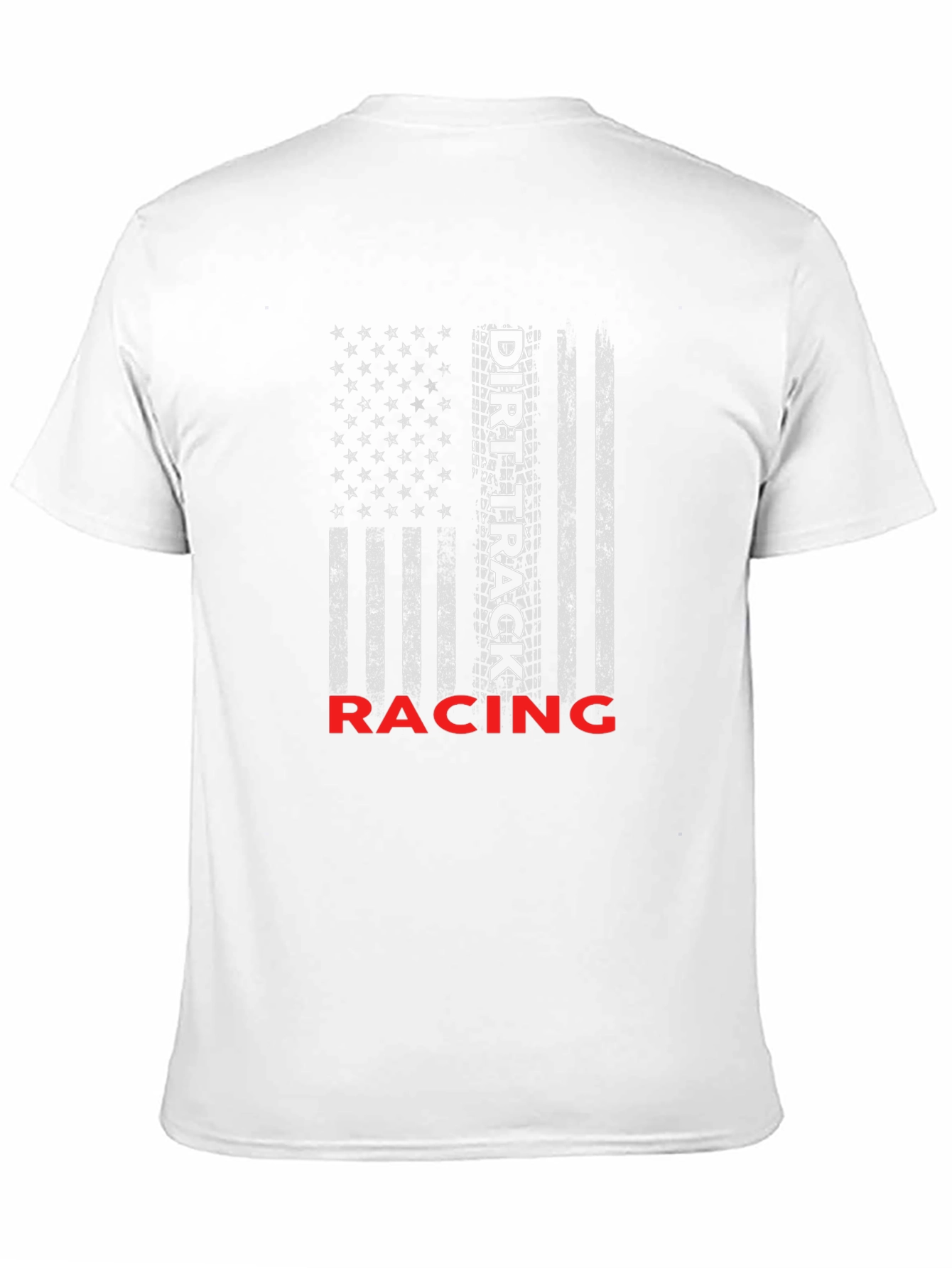 Dirt Track Racing Flag T-Shirt - Black