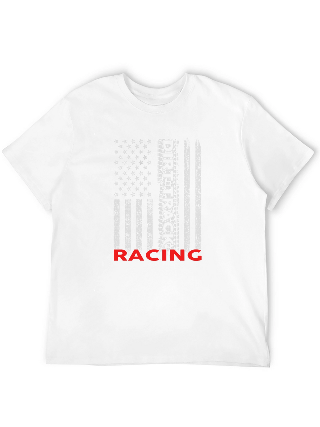 Dirt Track Racing Flag T-Shirt - Black