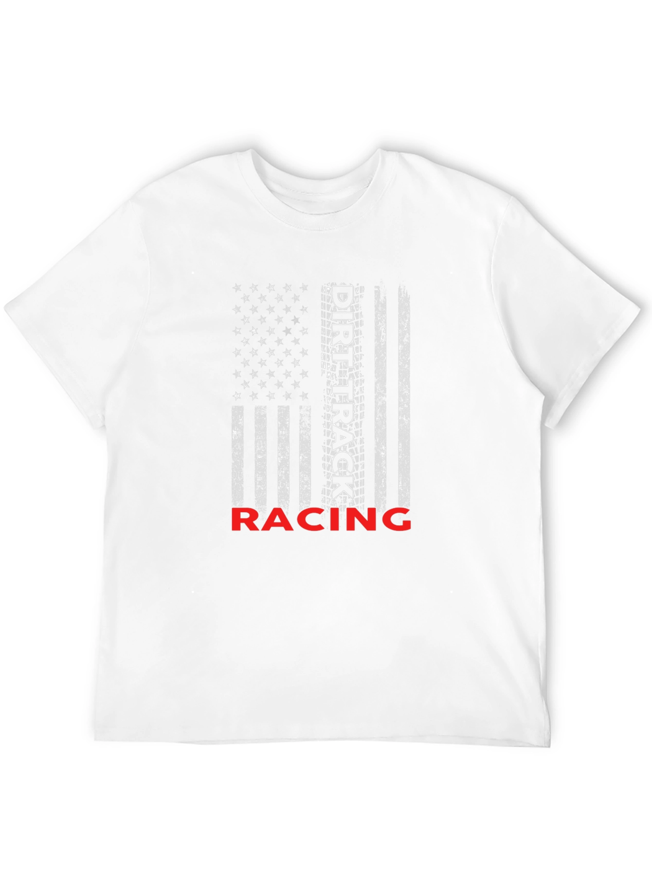 Dirt Track Racing Flag T-Shirt - Black