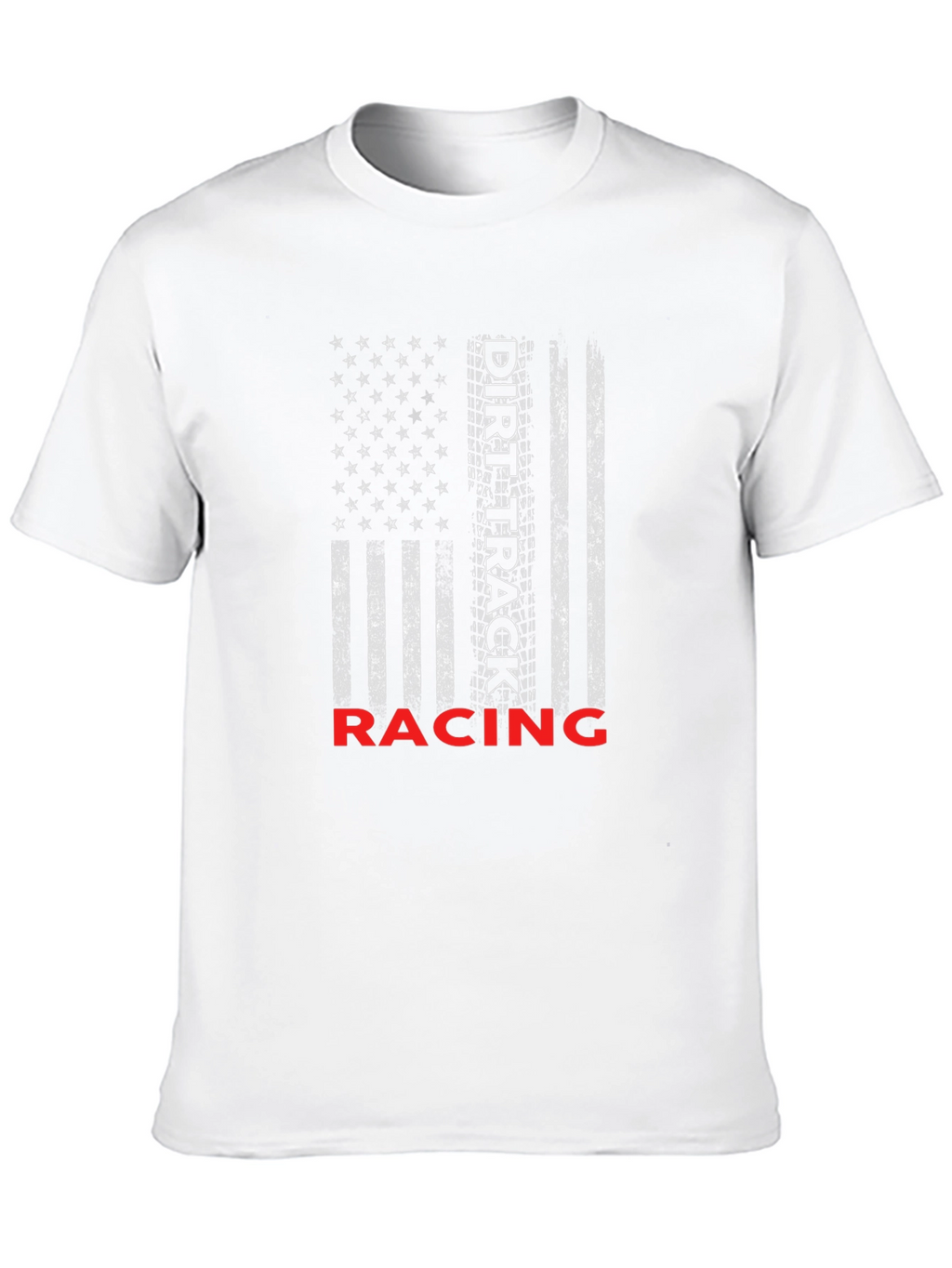 Dirt Track Racing Flag T-Shirt - Black