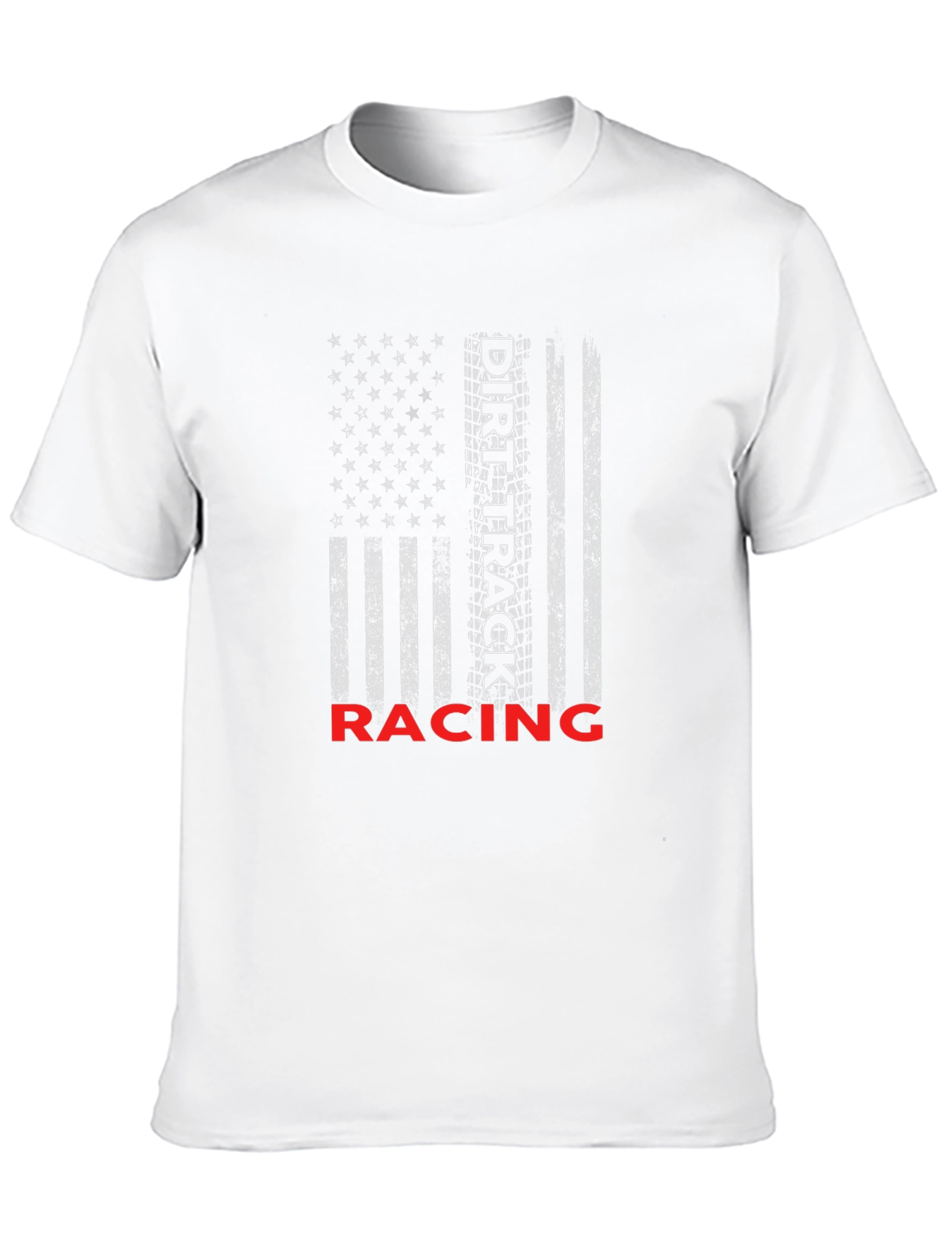 Dirt Track Racing Flag T-Shirt - Black