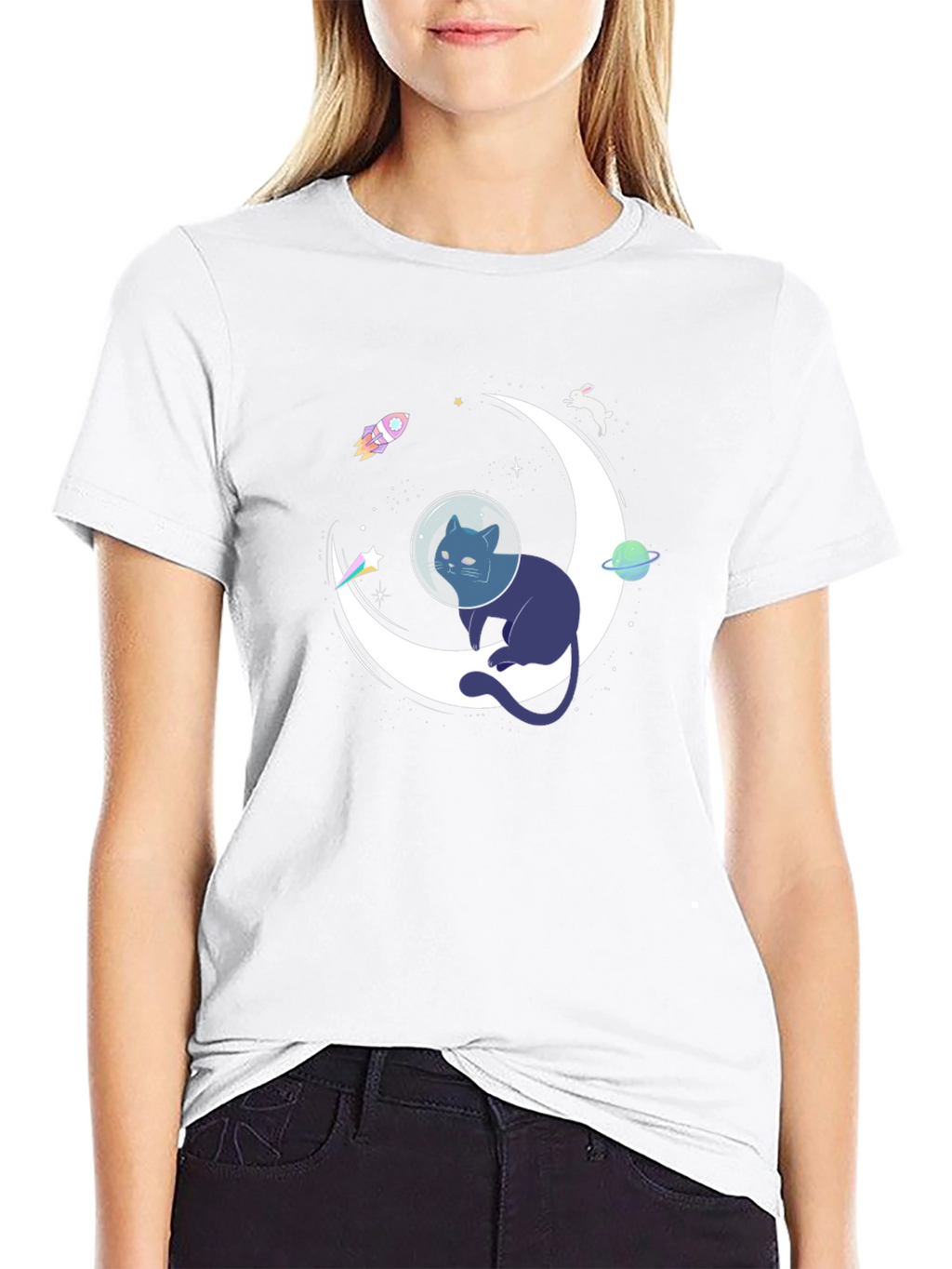 Cosmic Cat T-Shirt - Space Adventure Tee