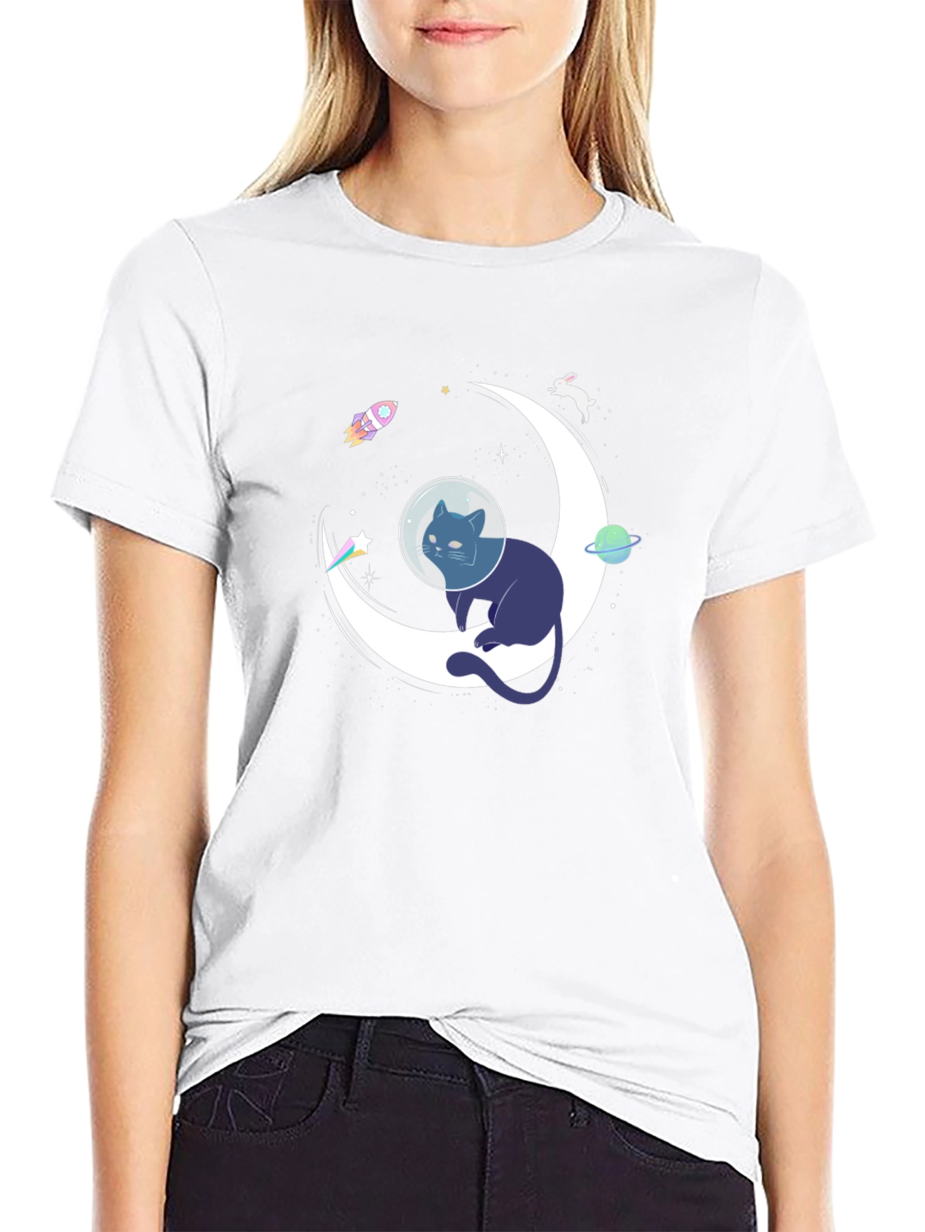Cosmic Cat T-Shirt - Space Adventure Tee