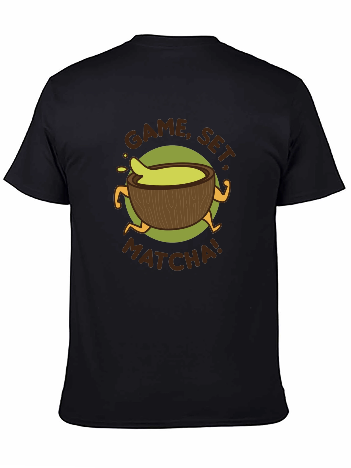 Game Set Matcha! Black Graphic Tee