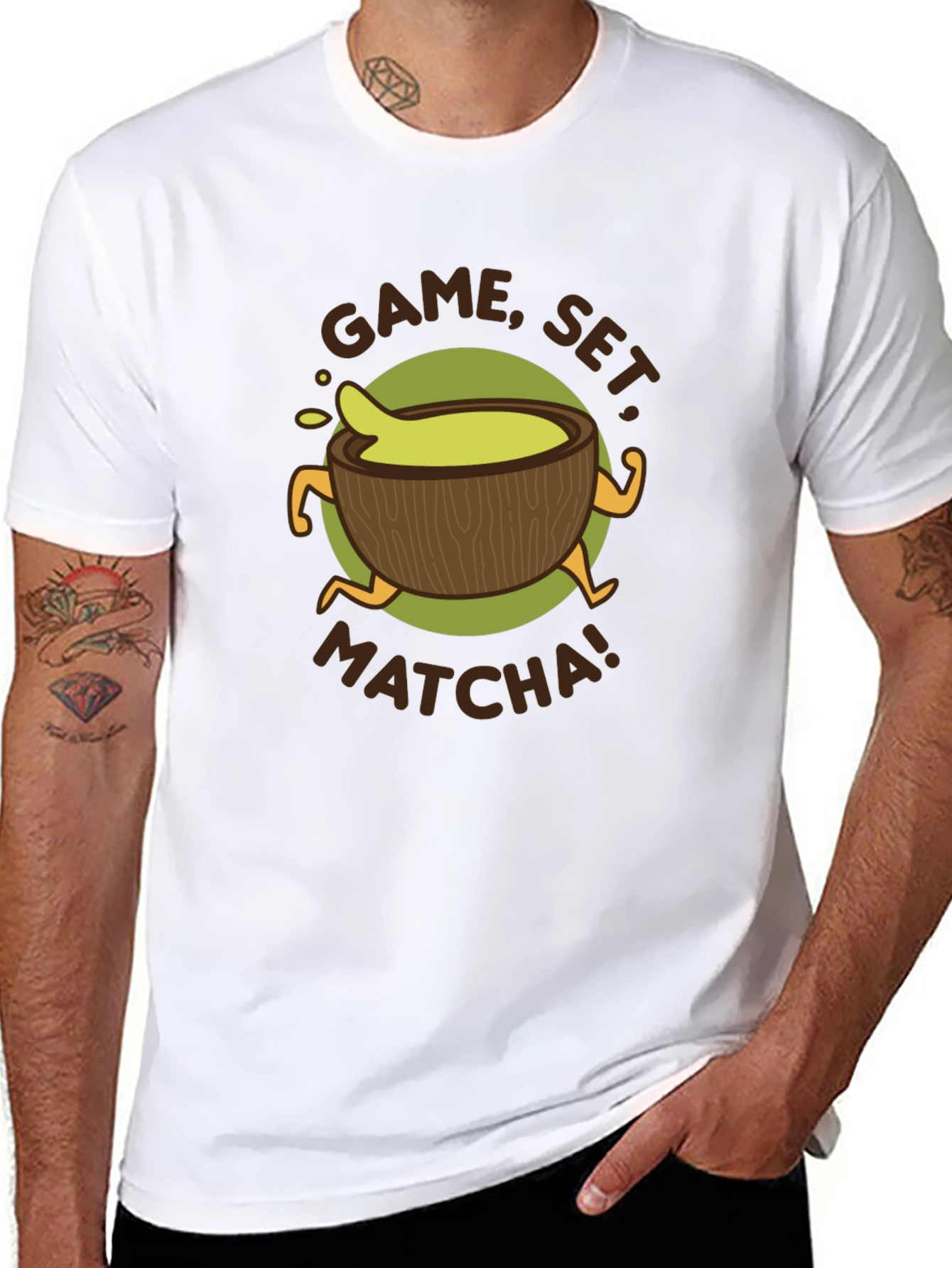 Game Set Matcha! Black Graphic Tee